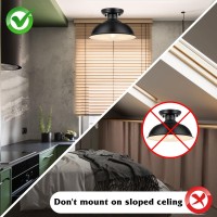 Mgloyht Industrial Semi Flush Mount Ceiling Light Matte Black Farmhouse Light Fixture For Kitchen Island Dining Room Foyer Hall