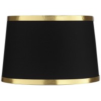 Black And Gold Metallic Medium Drum Lamp Shade 13