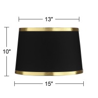 Black And Gold Metallic Medium Drum Lamp Shade 13