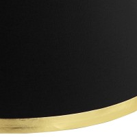 Black And Gold Metallic Medium Drum Lamp Shade 13