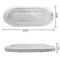 Facon 12V Led Rv Pancake Interior Light Fixture With Switch 2 Colors 3000K4000K Convertible 12Volt Led Interior Light For Rv