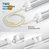 Barrina Led Shop Light 2Ft, 20W 2500Lm 5000K, T8 Led Light Fixture, Clear Cover, Ceiling And Utility Shop Light, Linkable Tube Lights, Shop Lights For Room, Garage, Workbench, Warehouse, 2-Pack