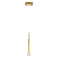 Led Down Mini Pendant With Satin Gold Finish