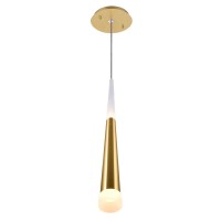 Led Down Mini Pendant With Satin Gold Finish