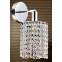 1 Light Bathroom Sconce With Chrome Finish