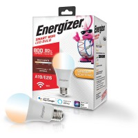 Energizer Connect Smart A19 Led Bright Multi-White Light Bulb With Voice Control And Remote Access Through Your Smartphone | Compatible With Alexa And Google Assistant