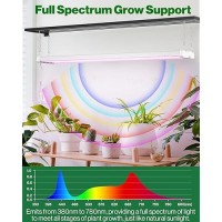 Sunco 6 Pack 4Ft Led Grow Lights Full Spectrum For Indoor Plants 80W Integrated Suspended Fixture Plug In Linkable For Indoor