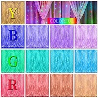 16 Color Changing Curtain Lights With Remote & Timer, 300 Led 8 Modes Fits For Bedroom Wedding Party Backdrop Outdoor Indoor Decoration Rainbow Curtain Lights