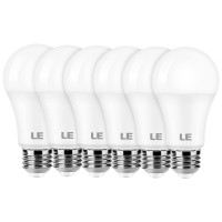 Le 100W Equivalent Led Light Bulbs, 14W 1500 Lumens 2700K Warm White Non-Dimmable, A19 E26 Standard Base, 10000 Hour Lifetime, Pack Of 6