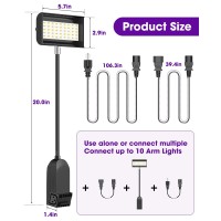 Hitlights Trade Show Lights Led Display And Exhibit Arm Lighting, Connectable Tradeshow Lights Included Clamps, Mounting Brackets, Power Cables, Connect Cables (2Pcs Black)