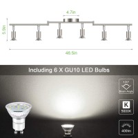 Unicozin Flexible Modern LED Tracking Light Included 6 x GU10 4W LED Bulbs Advantage ADJUSTABLE TRACK HEADS 6 independently adjustable track heads for directional lighting to focus individual lights on different areas DURABLE MATERIAL The ceiling spotligh