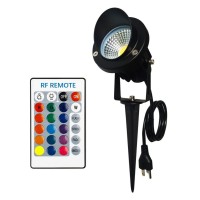 Color Led Outdoor Landscape Spotlight Remote 10W Rgb Waterproof Spot Light For Yard Tree Garden Halloween Christmas Lighting