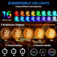 Loftek Submersible Led Pool Lights With Magnet Suction Cups 13 Leds Color Changing Underwater Pool Lights With Remote Waterpr