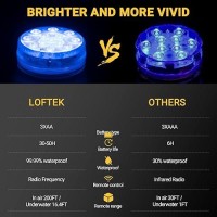 Loftek Submersible Led Pool Lights With Magnet Suction Cups 13 Leds Color Changing Underwater Pool Lights With Remote Waterpr