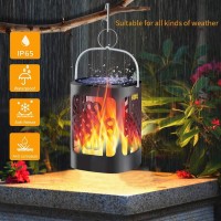 Upgraded Solar Lanterns Outdoor Hanging, Youngpower Dancing Flame Outdoor Torch Lights Solar Powered Umbrella Night Lights Dusk To Dawn Auto On/Off Landscape Lighting For Garden Camping Party, 4 Pack