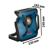 Bosch Professional 18V System Gli 18V-4000 C Cordless Construction Floodlight (Luminosity: 4000 Lm, Excluding Rechargeable Batteries And Charger, In Cardboard Box)