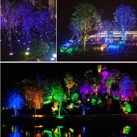 Glw 10W Low Voltage Landscape Lighting Rgb Color Changing Led Landscape Lights Remote Control Waterproof Garden Patio Spotlight Decorative Lamp For Outdoor Indoor(8 Pack/No Plug)