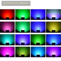 Glw 10W Low Voltage Landscape Lighting Rgb Color Changing Led Landscape Lights Remote Control Waterproof Garden Patio Spotlight Decorative Lamp For Outdoor Indoor(8 Pack/No Plug)