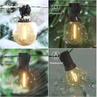 Abeja 25 Feet Outdoor String Lights G40 Led Globe Patio Lights With 25 Shatterproof Bulbs 2 Spare Led String Lights Commercia