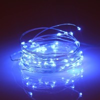 Metaku Fairy Lights Battery Operated 10Ft/3M 30 Led String Lights Twinkle Christmas Lights Indoor Decorative Mini Lights For Home Bedroom Garden Wedding Party Festival Decorations (Blue, 1 Pack)