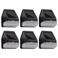 Torchstar Led Solar-Powered Deck Lights, Mini Dusk-To-Dawn Fence Lighting, 90A Beam Angle, 4000K Cool White, Post Night Light For Outdoor, Backyard, Patio, Stairs Decoration, Pack Of 6