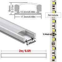 10 Pack Led Strip Channel Aluminum 6.6Ft - Starlandled Led Track Profile System With Complete Mounting Accessories For Strip Light Easy Installation