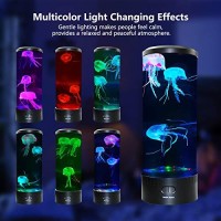 Jellyfish Lava Lamp Electric Cute Dimmable Aquarium Led Mood Color Changing Night Light Gift For Kids Adults Women For Birthday Christmas Home Office Room Desktop Decoration With Rf Remote Control