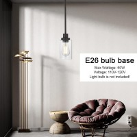 Melucee 1Light Glass Pendant Light Industrial Edison Style Oil Rubbed Bronze Finish Kitchen Island Lighting Hanging Lamp For D