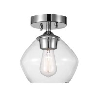 Globe Electric 60875 Harrow Semi-Flush Mount, Chrome