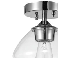 Globe Electric 60875 Harrow Semi-Flush Mount, Chrome