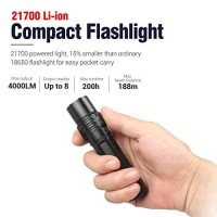 Klarus G15 4200 Lumens Ultra Bright Rechargeable Edc Flashlight, Compact Side Switch Led Flashlight, Powered By 5000Mah Battery