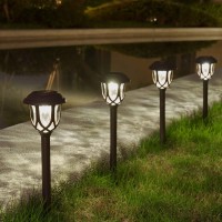 Excmark 10 Pack Solar Lights Outdoor Decorative, Solar Pathway Lights Outdoor, Solar Powered Garden Yard Lights For Walkway Sidewalk Driveway.