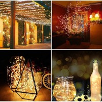 Koopower Fairy Lights, 32Ft 100 Leds Waterproof Copper Wire Lights String Lights Plug In Firefly Lights, 31V Low Voltage Plug Included For Indoor Outdoor Christmas Decorative Patio Wedding, Warm White