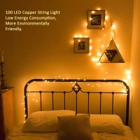 Koopower Fairy Lights, 32Ft 100 Leds Waterproof Copper Wire Lights String Lights Plug In Firefly Lights, 31V Low Voltage Plug Included For Indoor Outdoor Christmas Decorative Patio Wedding, Warm White