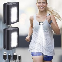 Running Light, 2Pack Reflective Running Gear For Runners, Usb Rechargeable Led Light, Clip On Running Lights With Runners And Joggers For Camping, Hiking, Running, Outdoor Adventure