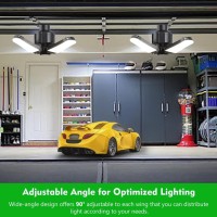 4-Pack Led Garage Lights, 5000K Daylight White Garage Lights Ceiling Led 8000 Lumens Deformable Led Garage Lights Bulb 80W Flexled Garage Ceiling Lights, Shop Lights For Garage, Workshop, Basement