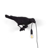 Seletti Bird Lamp Looking Wall Lamp Black Right