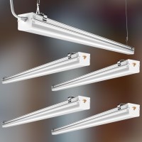 Upgrade 4Ft 25Inch 72W Linkable Led Shop Light 10000Lm 100277V Garage Light With 5Ft Onoff Switch Plug 5000K Daylight Hang