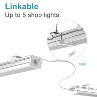 Upgrade 4Ft 25Inch 72W Linkable Led Shop Light 10000Lm 100277V Garage Light With 5Ft Onoff Switch Plug 5000K Daylight Hang