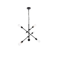 Axel 6 Lights Black Pendant With Chain