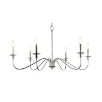 Rohan 6 Lights Polished Nickel Chandelier