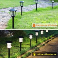 Maggift 6 Lumen Solar Powered Pathway Lights, 6 Pack Outdoor Landscape Lights, Waterproof Garden Lights For Lawn, Patio, Yard, Walkway, Deck, Driveway, Warm White