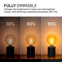 Hudson 4W Led Candelabra Light Bulb (6 Pack) - 3000K Dimmable T6/U Shaped Warm White Chandelier Bulbs (40W Equivalent) - E12 Small Base T25 Ul Listed Indoor/Outdoor Candle Light Led Bulbs