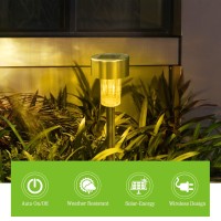 Solar Lights Outdoor, Stainless Steel Waterproof Outdoor Lights - 12Pack, Led Landscape Lighting Outdoor Solar Lights Solar Powered Lights Solar Garden Lights For Pathway Walkway Driveway Yard & Lawn