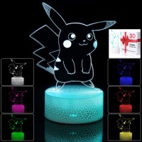 3D Illusion Led Night Light,7 Colors Gradual Changing Touch Switch Usb Table Lamp For Holiday Gifts Or Home Decorations