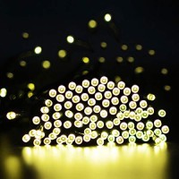 Fsun Solar Powered Led String Lights 200 Warm White 65Ft Waterproof 8 Modes Fairy Lights For Garden, Patio, Home, Wedding, Party, Christmas Decorations