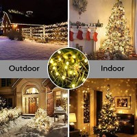 Fsun Solar Powered Led String Lights 200 Warm White 65Ft Waterproof 8 Modes Fairy Lights For Garden, Patio, Home, Wedding, Party, Christmas Decorations