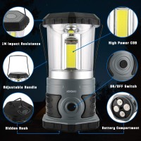 Led Camping Lantern Battery Powered 1500 Lumen Cob Camping Light 4D Batteriesincluded Perfect For Camp Hiking Emergency Kit