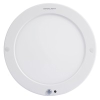 Pir Led Motion Sensor Ceiling Mounted Light Fixture, 18W Ultrathin Panel Shape, On/Off Automatic From Dusk To Dawn (Or Day&Night), Dual Sensor Mode Switchable