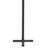 Add industrial touch to your home s interior with help of this Decorative Floor Lamp Constructed from solid metal and finished in black this lamp is sure to blend well with your existing decor It features a triad of bulbs that shine through mesh shades an